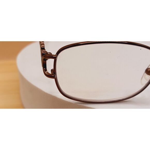 Modern Art Eyeglasses Frames A357 Brown 54-17-140 Metal and Rhinestone Frames - Picture 2 of 16